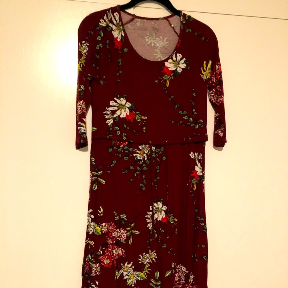 Latched Mama Printed Drawstring Nursing Dress